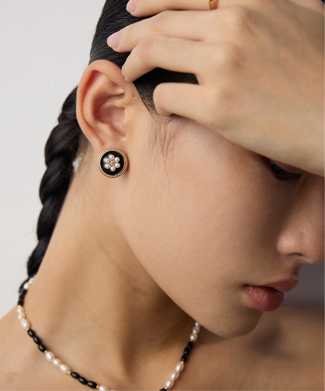 S925 Silver Imitation Pearl Stud Earrings