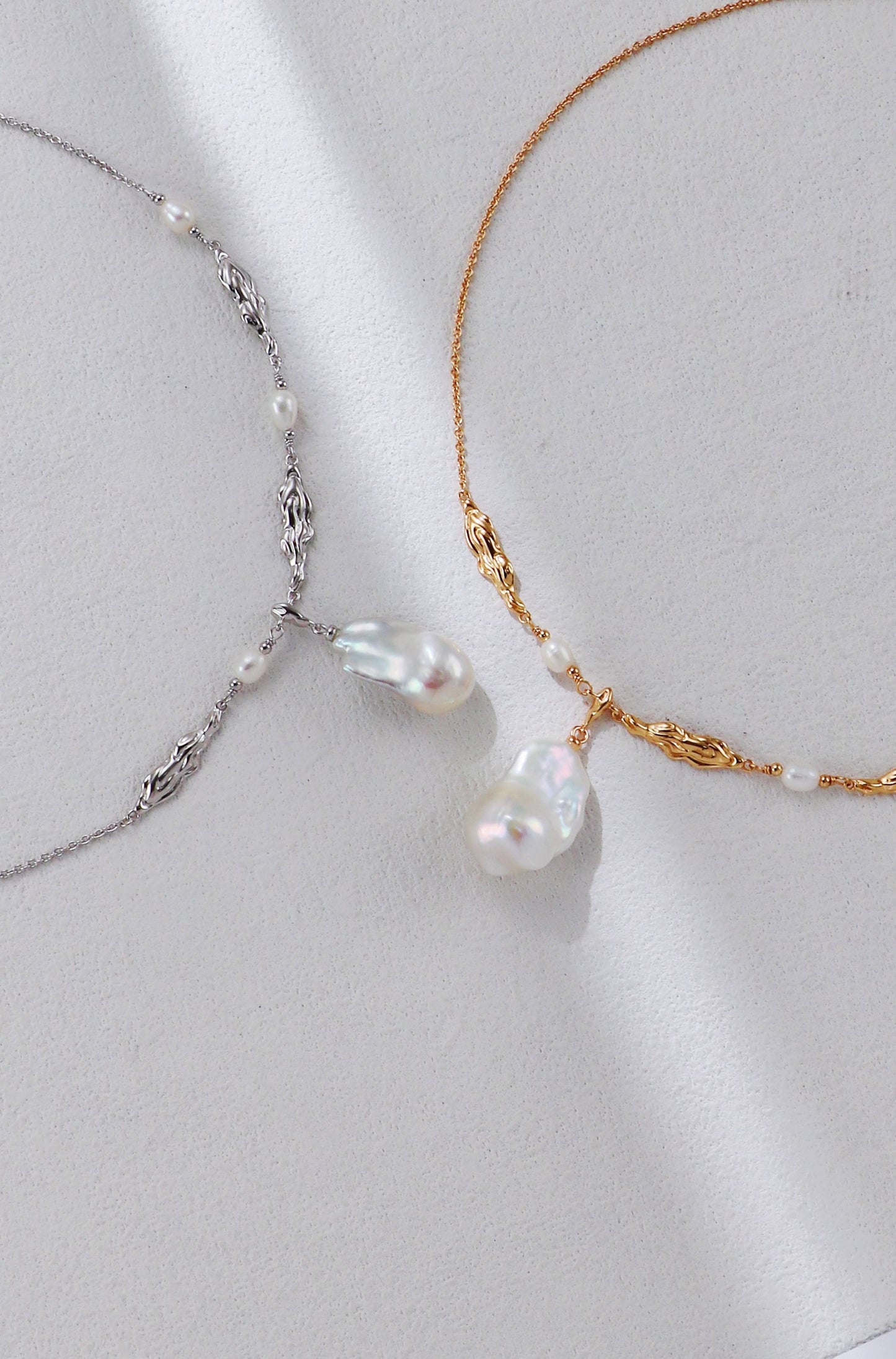S925 Sterling Silver Baroque Pearl Necklace