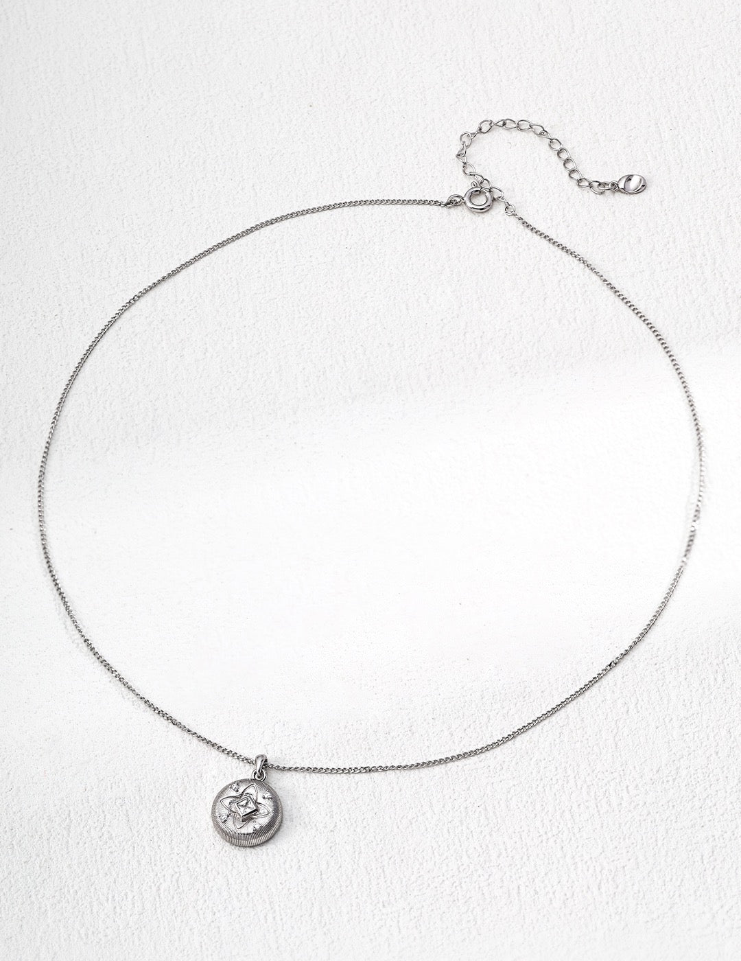 Lucky Four Leaf Clover S925 Sterling Silver Cubic Zirconia Pendant Necklace