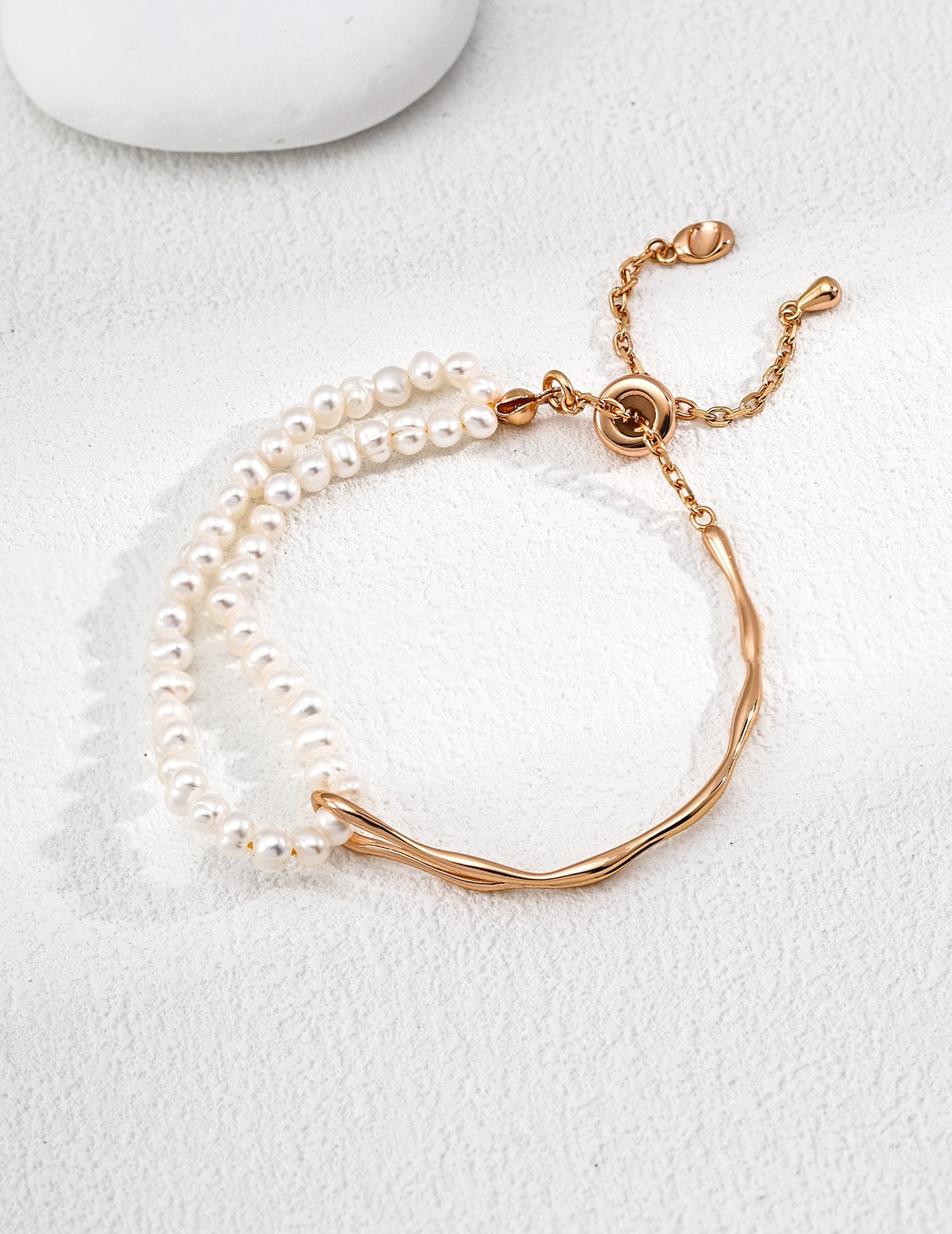 S925 Silver Minimalist Pearl Design Bracelet