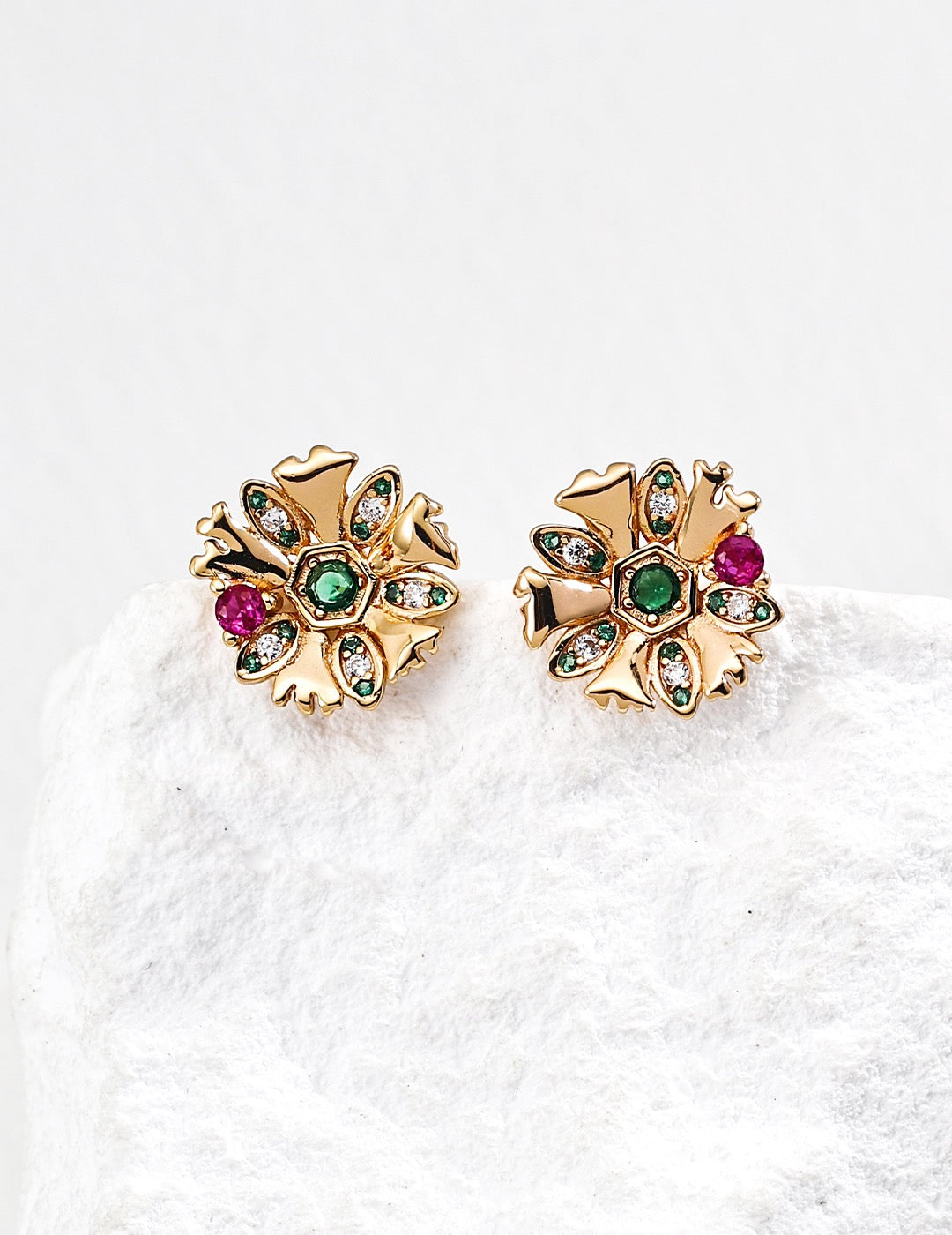 Snowflake S925 Silver Vintage Zircon Earrings