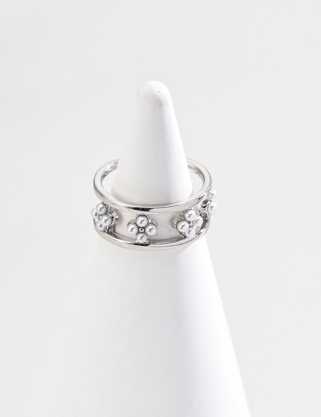 S925 Silver Minimalist Imitation Pearl Ring