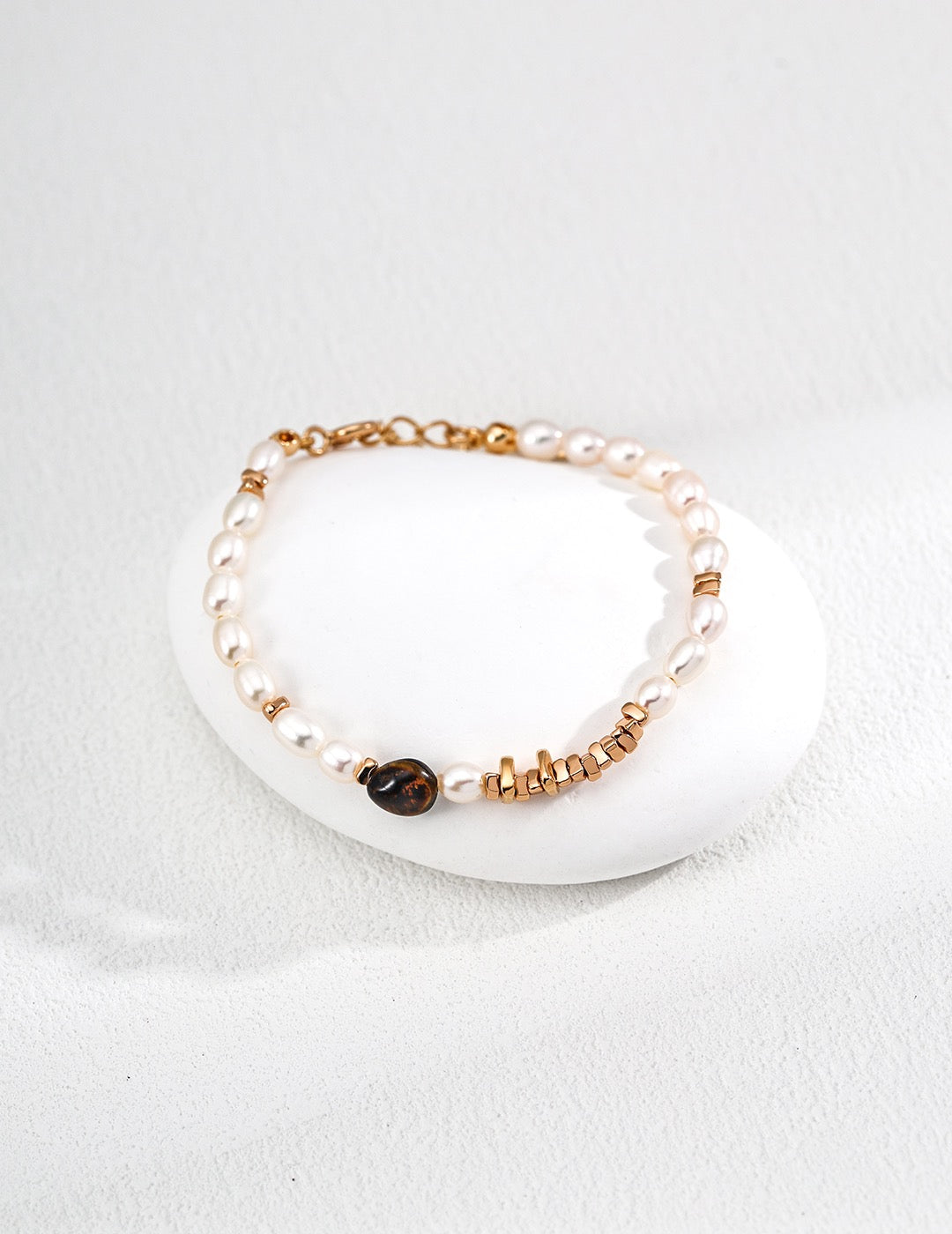 Tiger’s Eye & Pearl Bracelet