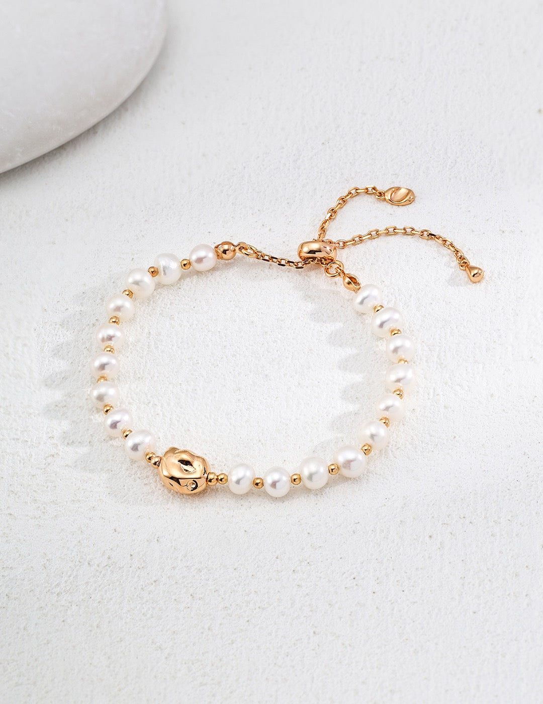S925 Silver Minimalist Natural Pearl Bracelet
