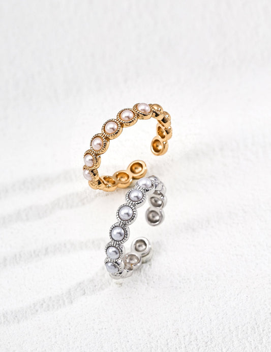 Pearls S925 Sterling Silver Ring