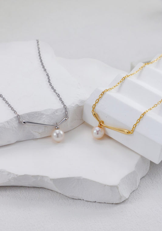 S925 Sterling Silver Pearl Necklace