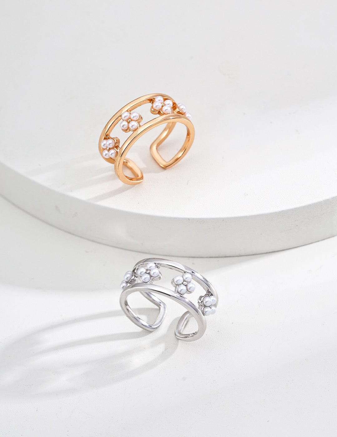 S925 Silver Minimalist Imitation Pearl Ring