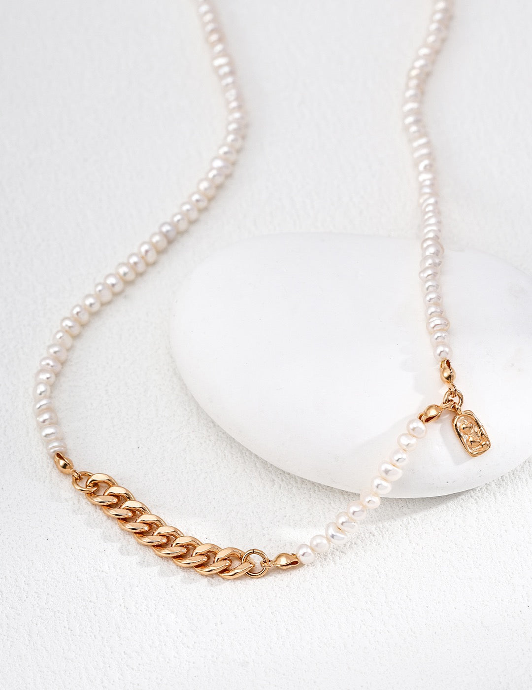 Chain S925 Sterling Silver Natural Pearl Necklace