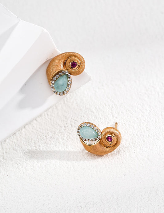 Shell S925 Vintage Silver Earrings